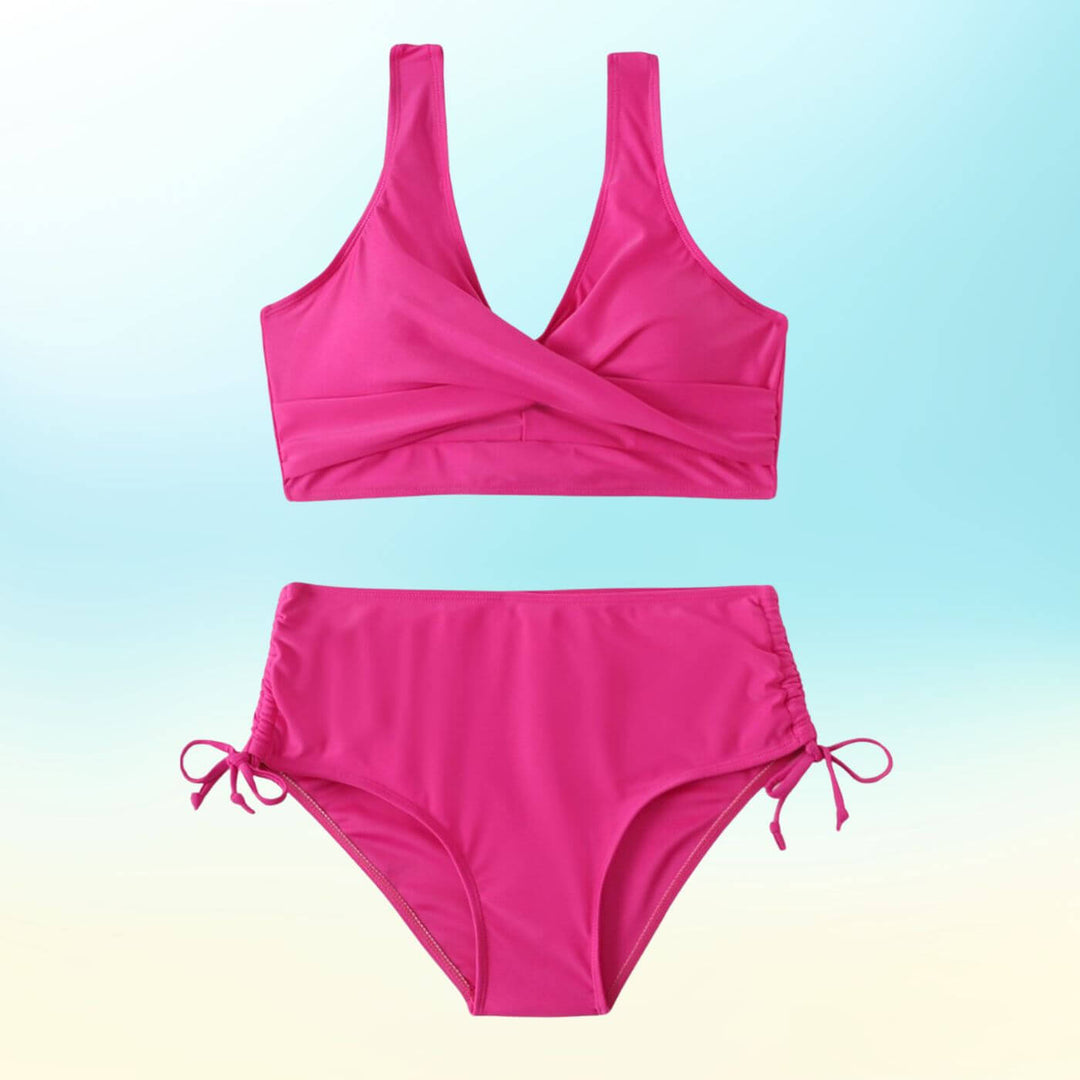 Elin – Sportig Sommarbikini med Dragsko