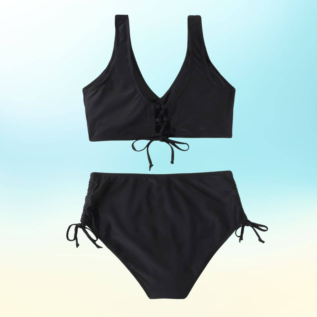 Elin – Sportig Sommarbikini med Dragsko