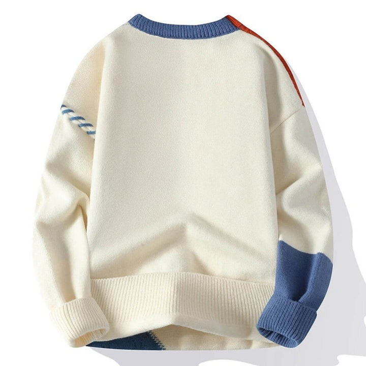 Enzo – Snygg Premium Tröja med Patchwork