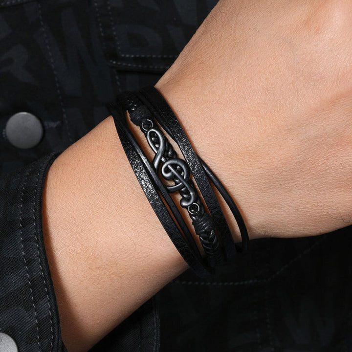 Lunero™ – Läderarmband med Musiksymbol för Musikälskare