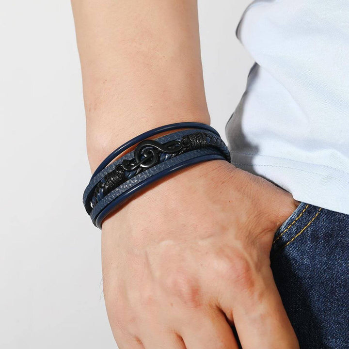 Lunero™ – Läderarmband med Musiksymbol för Musikälskare
