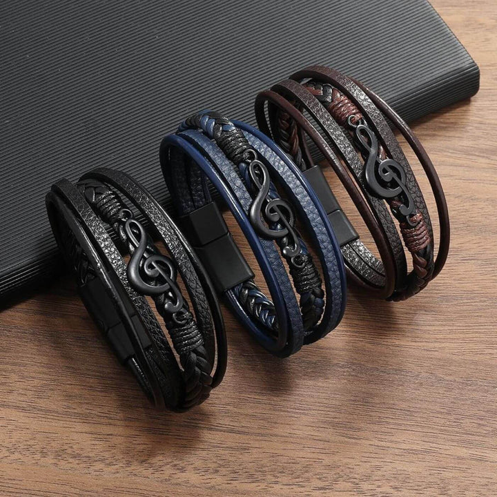 Lunero™ – Läderarmband med Musiksymbol för Musikälskare