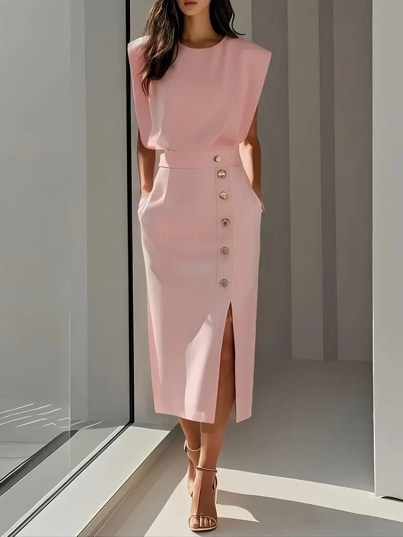 Dalia | Midiklänning med slits i sidan