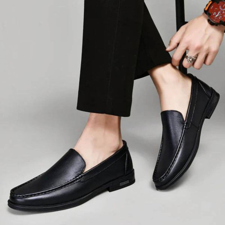 Nino – Lyxiga Ortopediska Loafers i Läder