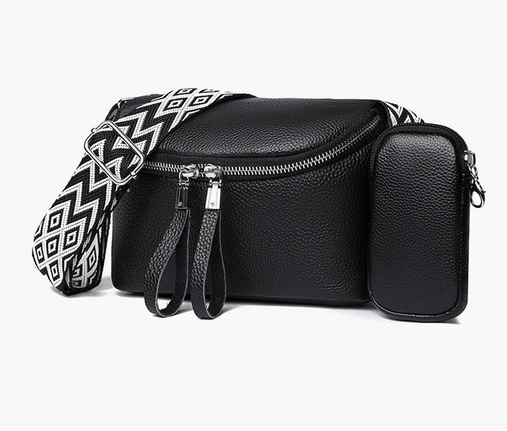 Nina | Finsläpad Läderaxelväska