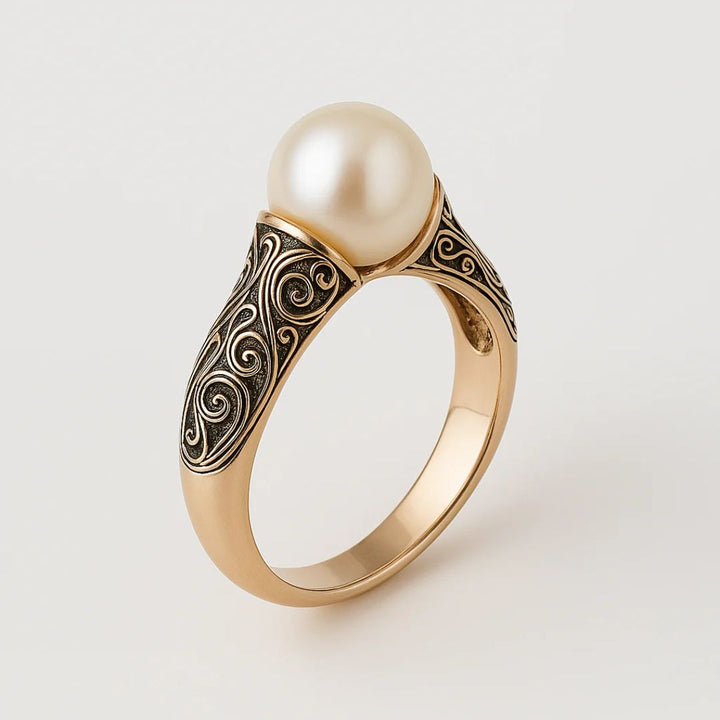 Vintage pärla guldring