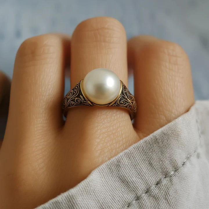 Vintage pärla guldring